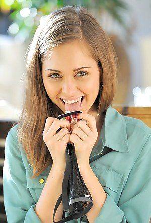 Beautiful girl with pierced tongue