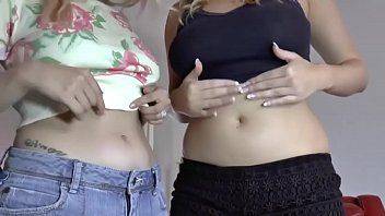 Lesbian navel belly button fetish ass