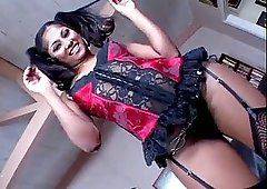 best of Mouth black amazingly chick corset horny