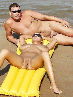 beach voyeur nudist couple