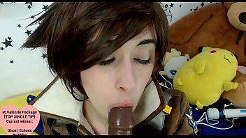 Tracer cosplay blowjob