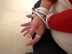 Renah tied hands high nekkid