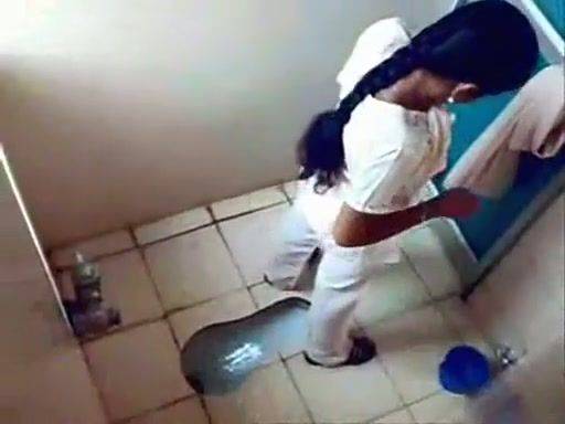 Caught worker changing bathroom hidden
