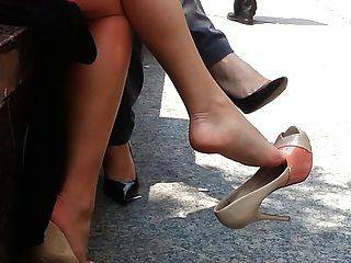 best of Dangling asian candid shoeplay
