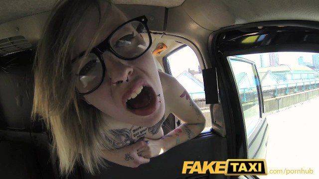 Faketaxi tits tattoos sexy glasses