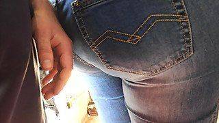 best of Skin tight into jeans squeezes