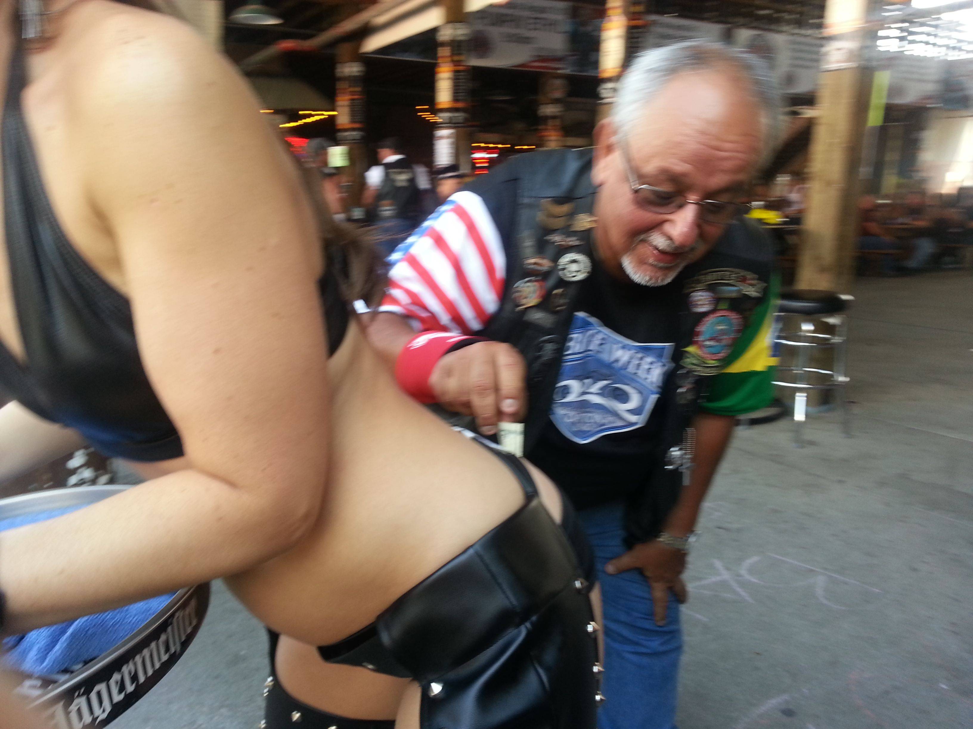 Wife naked at sturgis