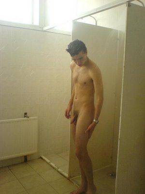 Boys nude in public shower