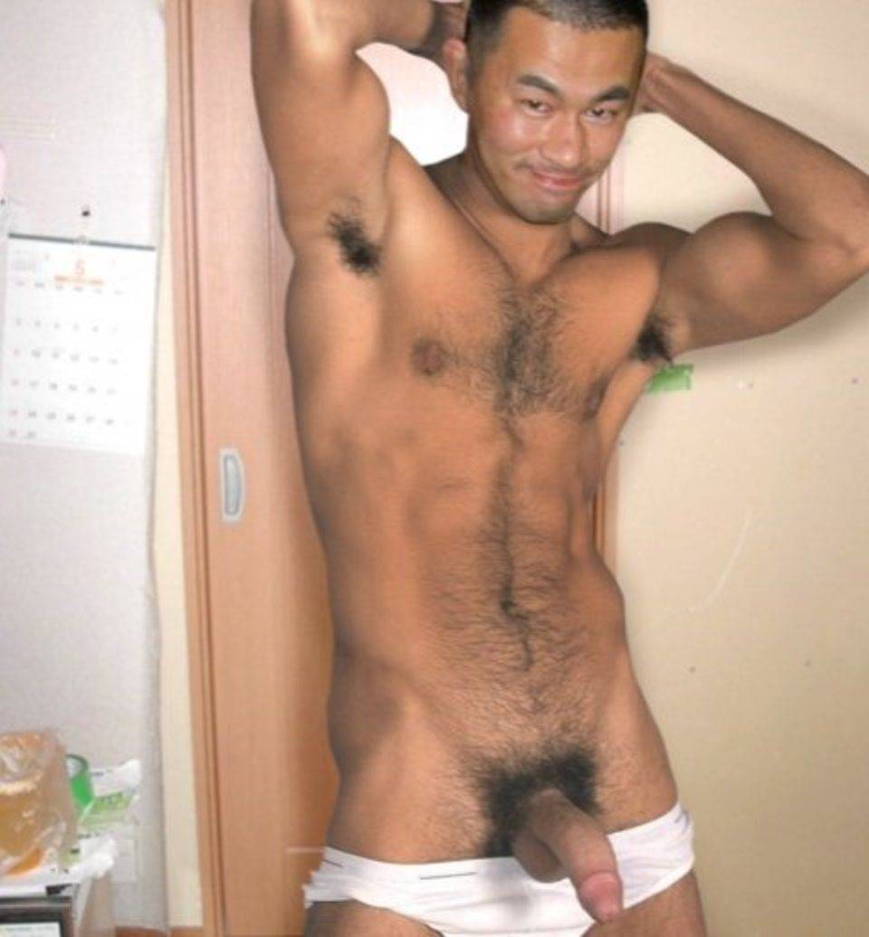 Asian men in full nudity