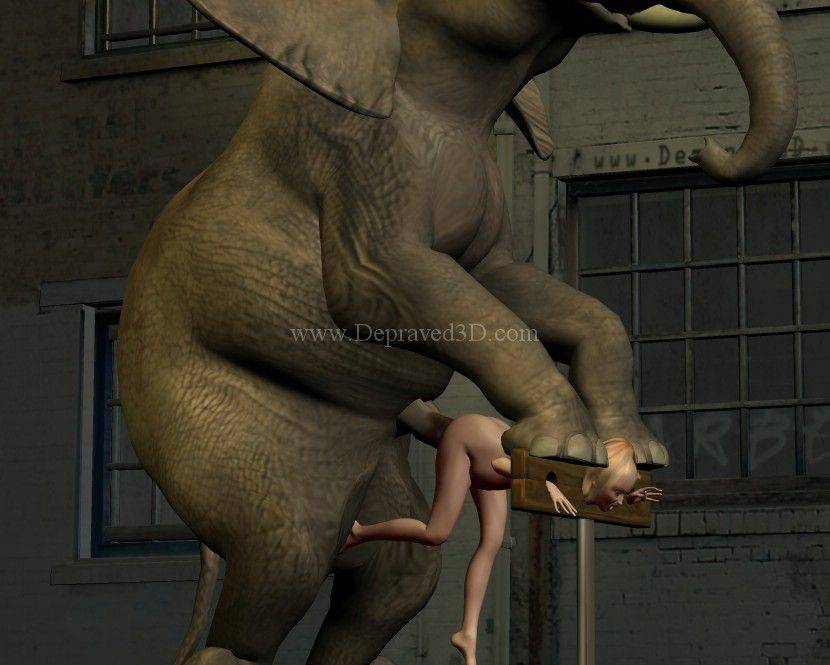 Girls getting fucked by elephant