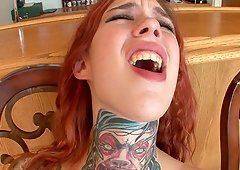 best of And tattooed cock yellow facial lick