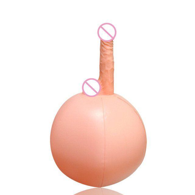 Inflatable dildo ball
