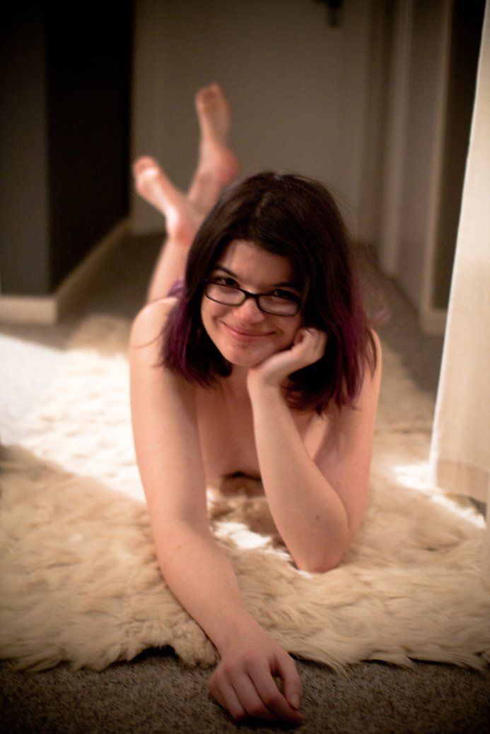 best of Naked Emo glasses girl with