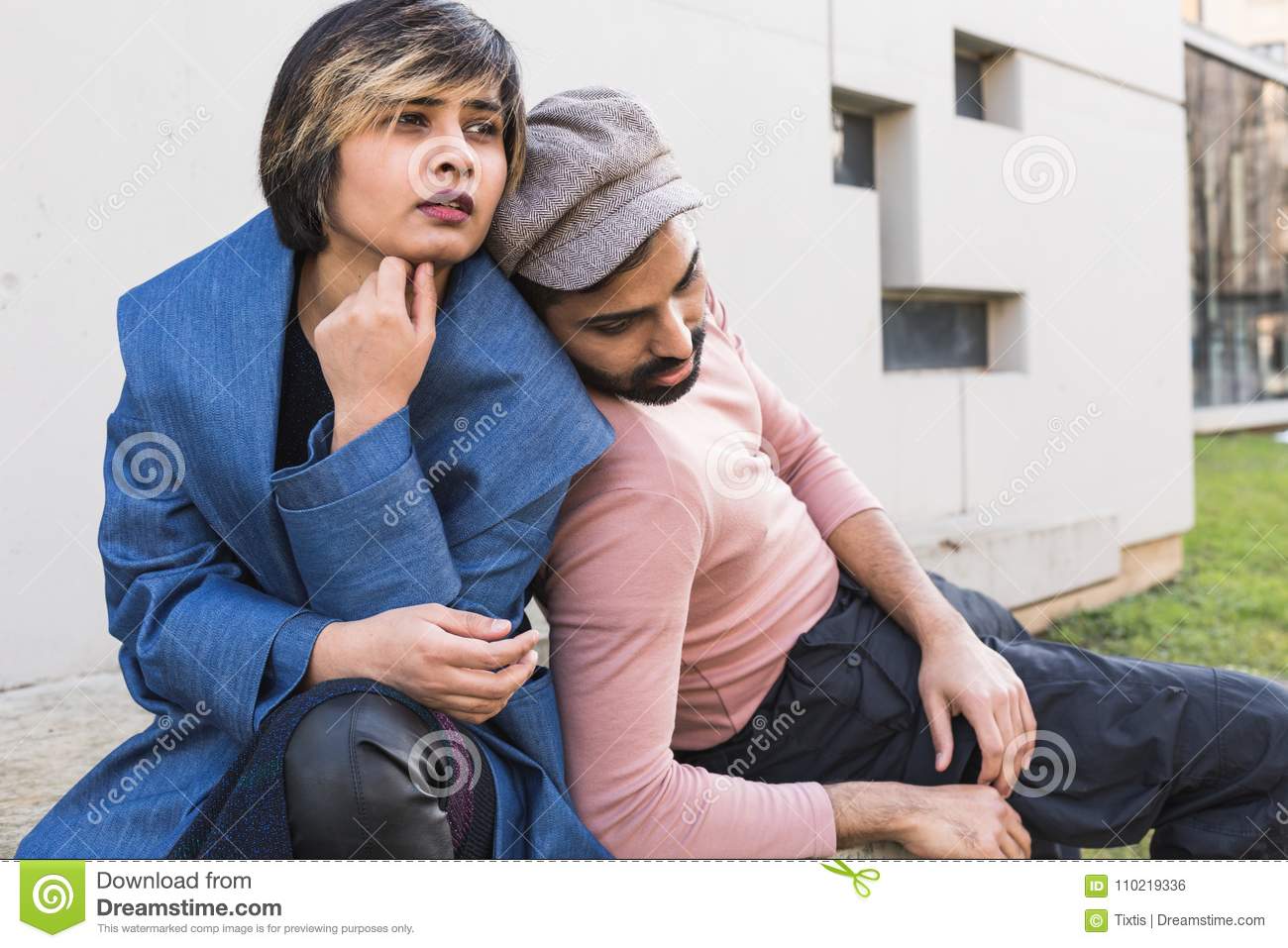 Indian couple in urban