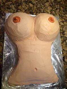 Make a boob shaped cake how