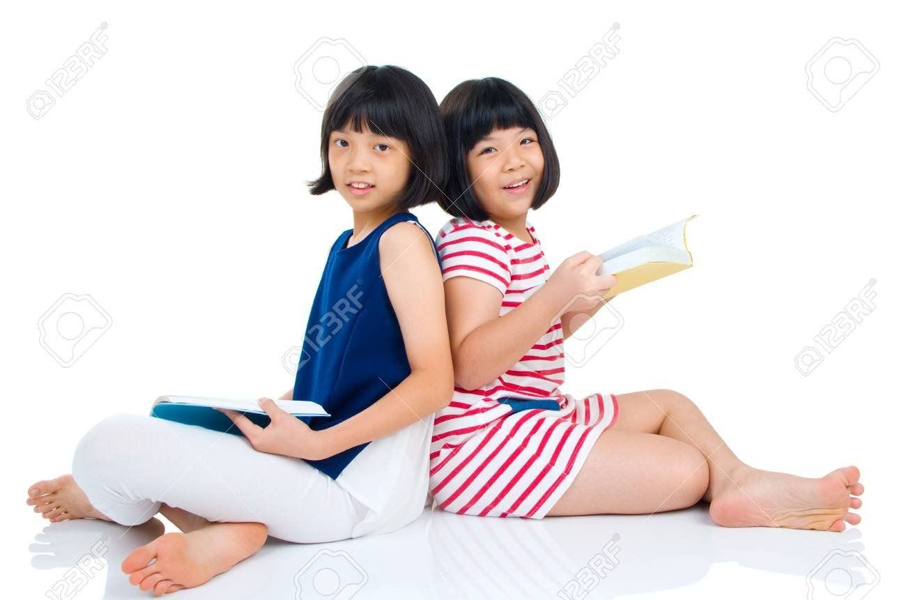 Asian girls sitting