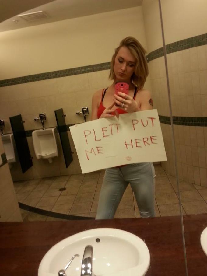 Trans women peeing in public