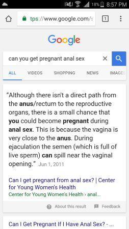 Can anal sex get you pregnanent