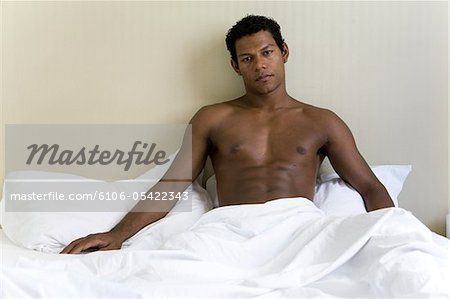 best of Bed guy sitting Naked black on