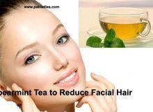 Spearmint tea unwanted facial hair remedy