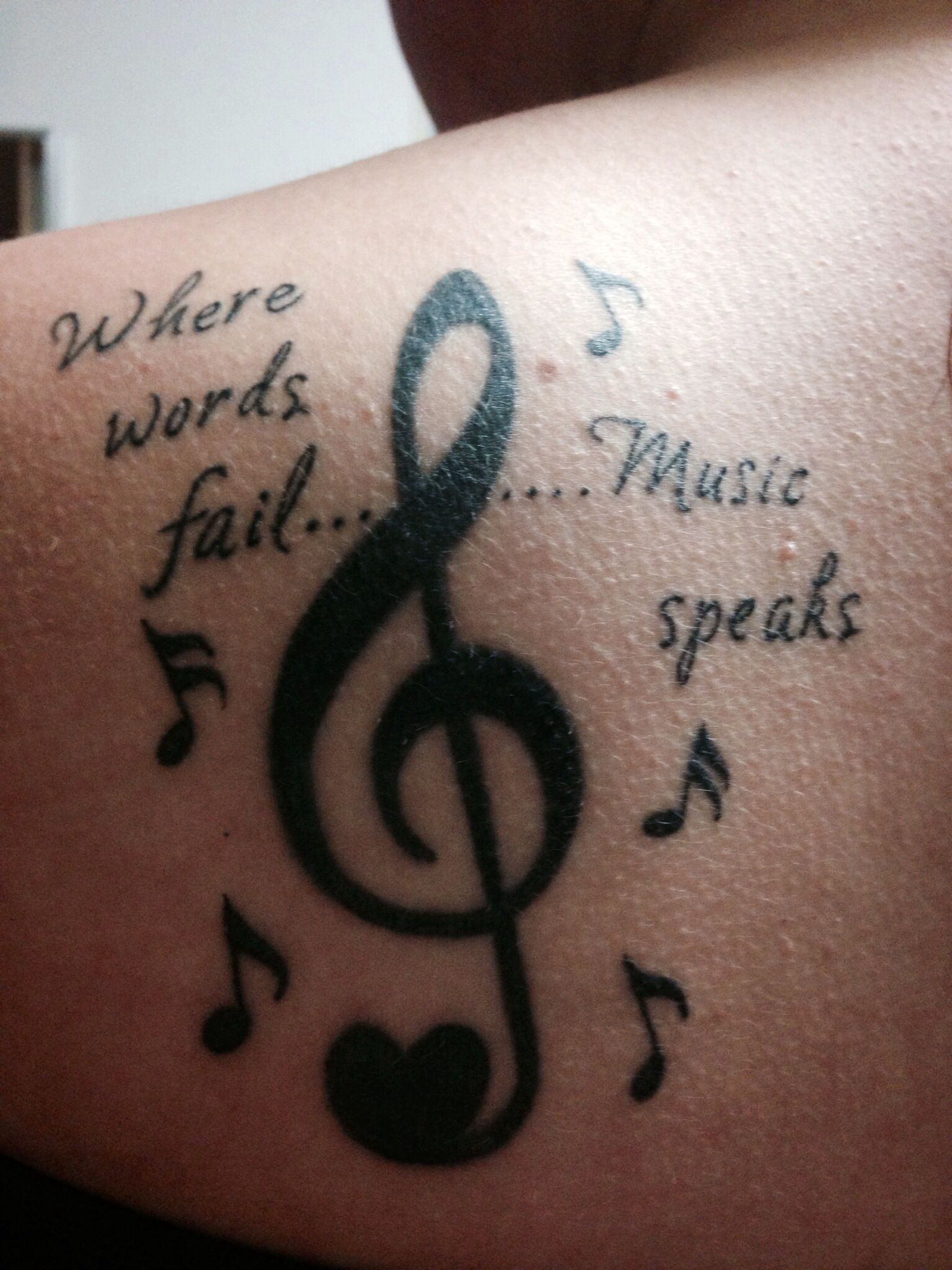 Where words fail music speaks tattoo