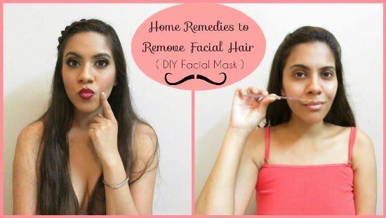 The E. reccomend Remedies for removing facial hair