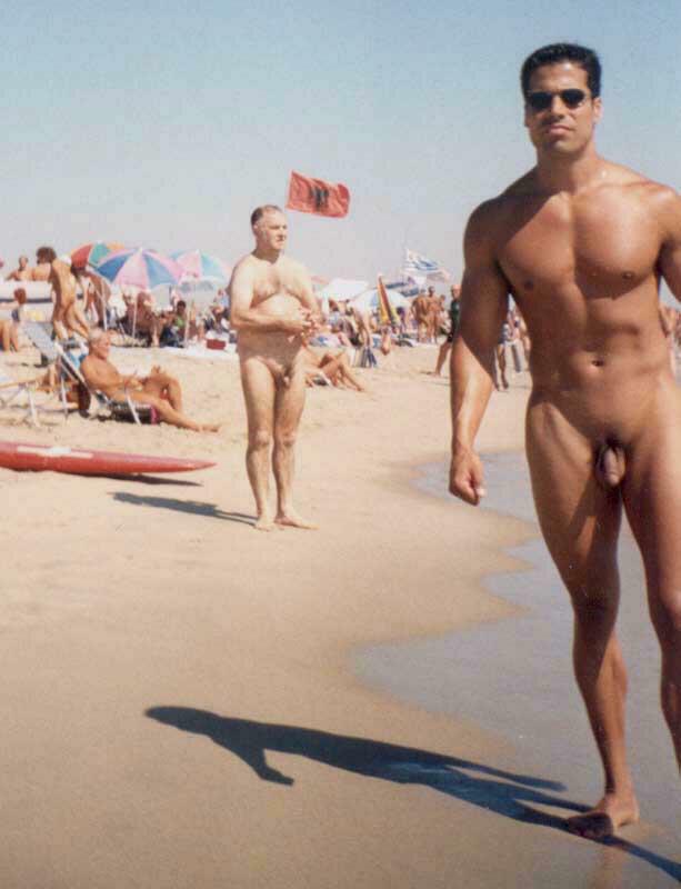 Naked man at beach hidden cam