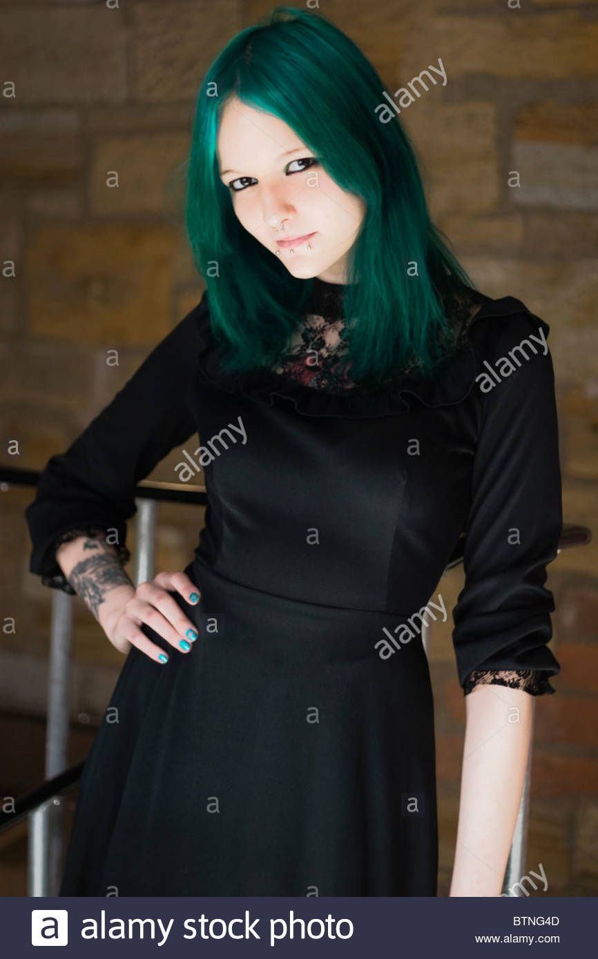 Young teen goth girl photo