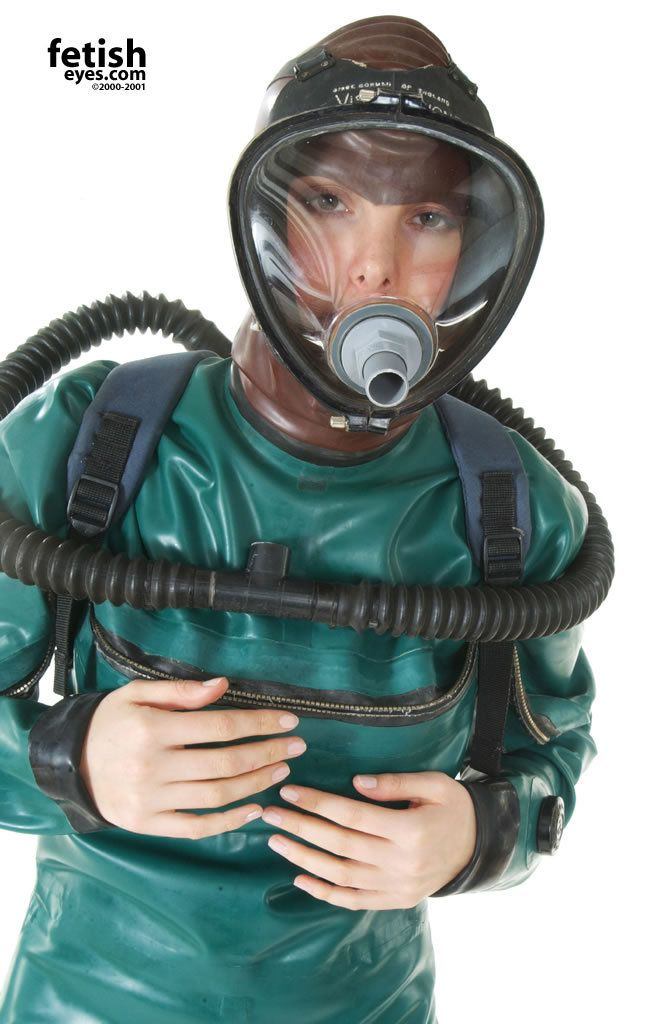 best of Rubber Woman fetish diving gear