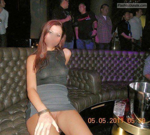 Bare pussies in night club