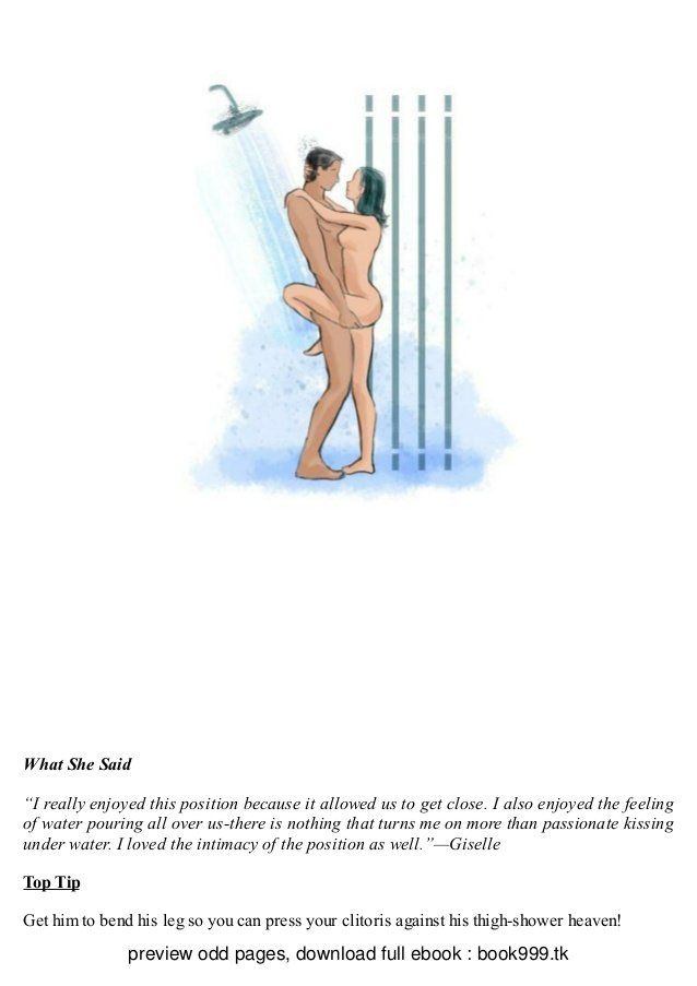 Sex position for taking a shower