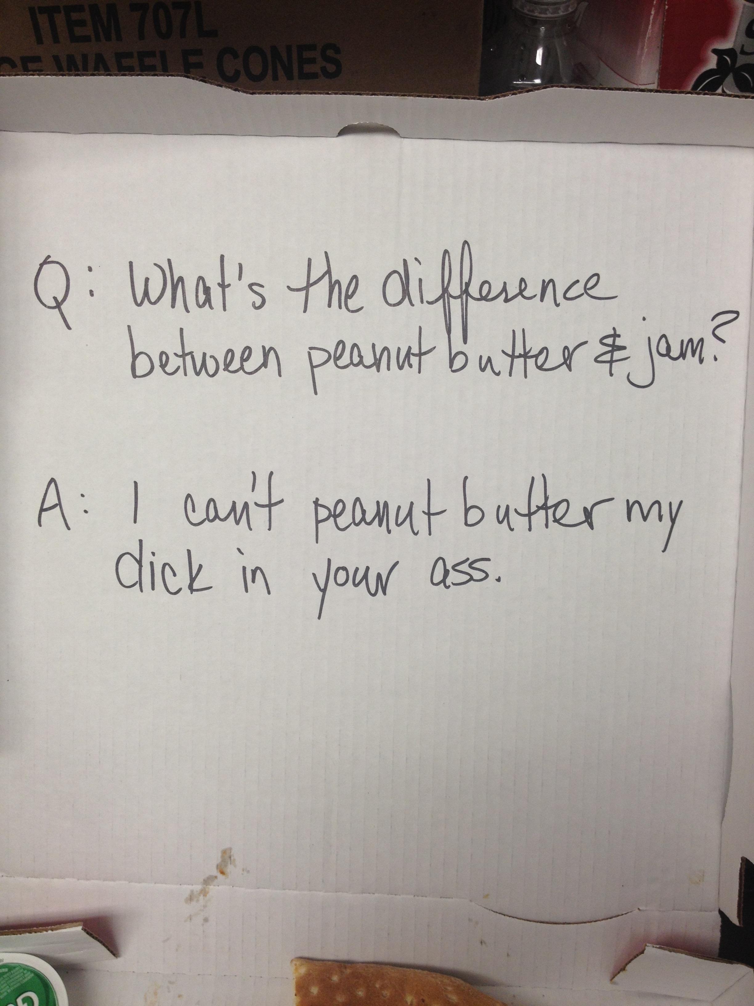 Woodshop reccomend Peanut butter and jelly jokes