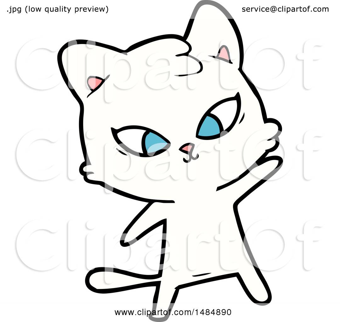 Angry pussy cat clipart