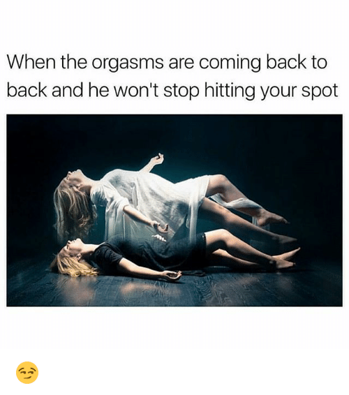 Back to back orgasm