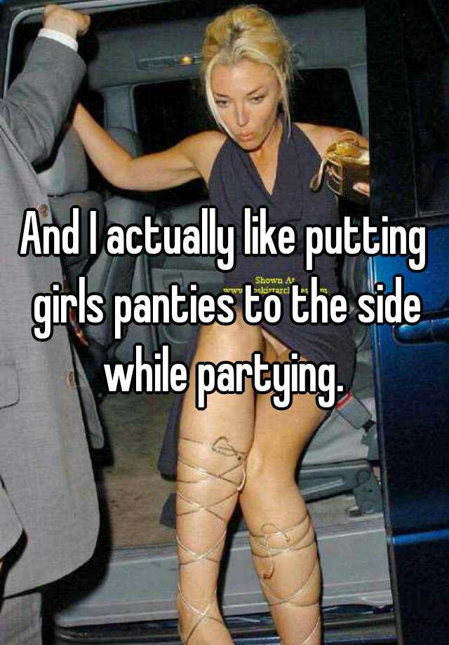 Girls putting on panties