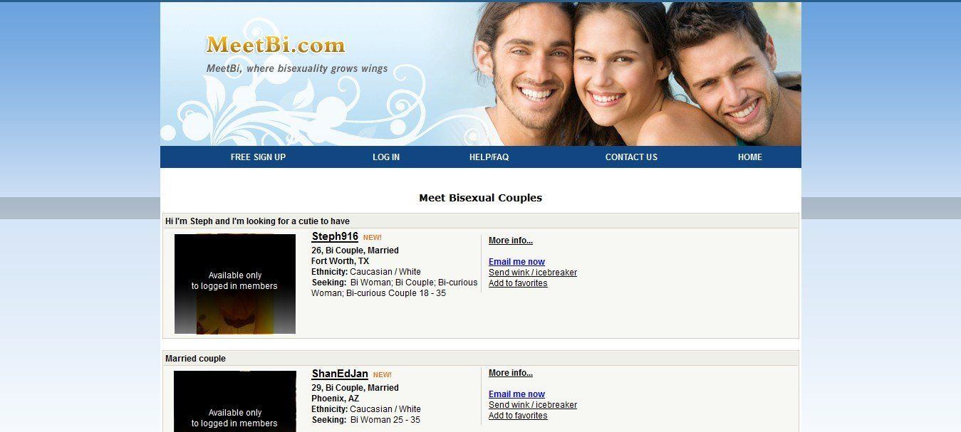Bisexual adult dating websites list