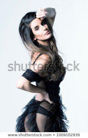 Volt reccomend Brunette black lace dress