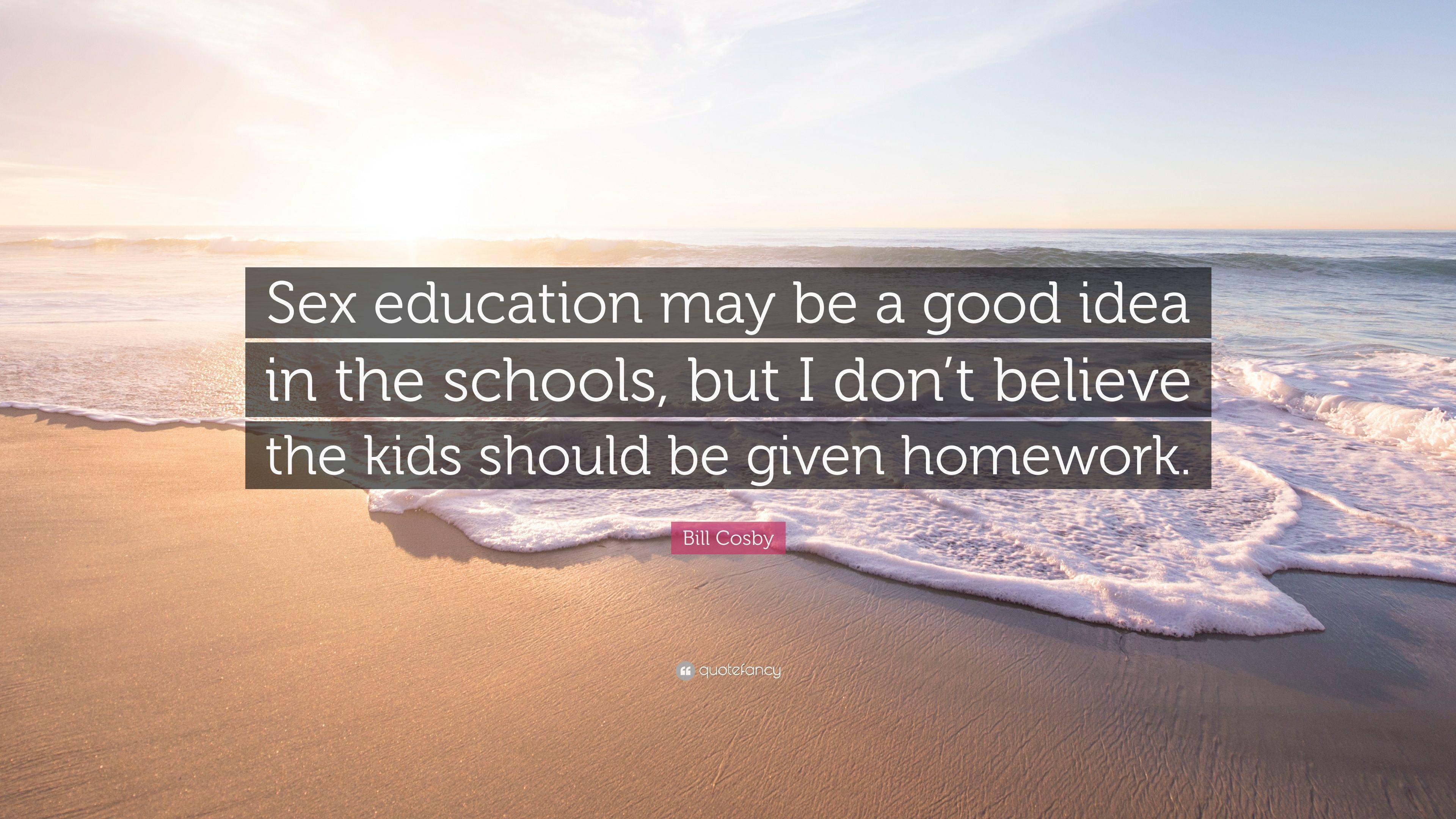 Sex education good idea