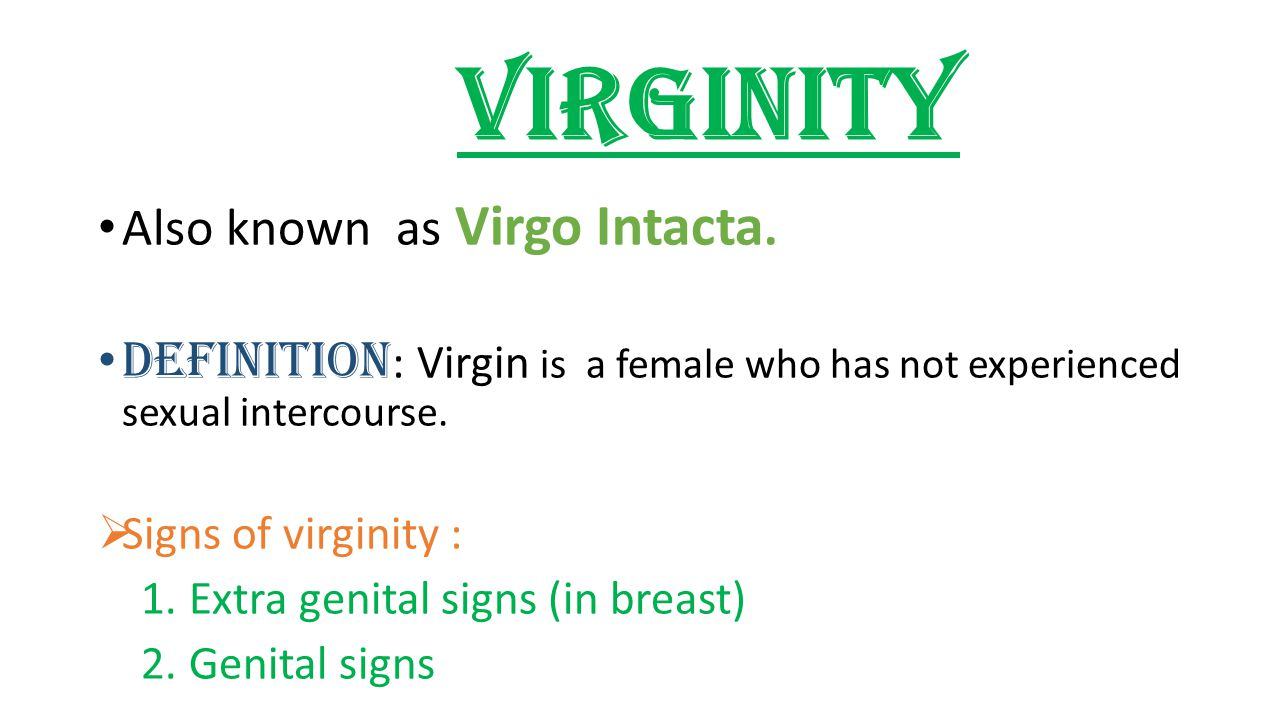 Definition of virginity