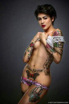 best of Tattoos on naked women Sexy