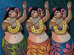 Fat naked hula dancer