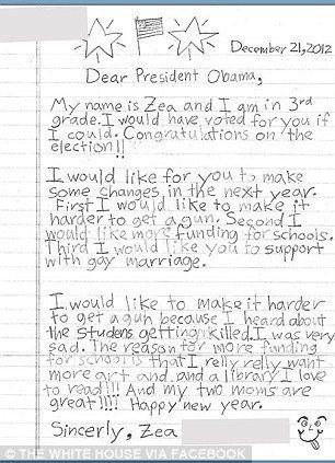 Gay obamas letter