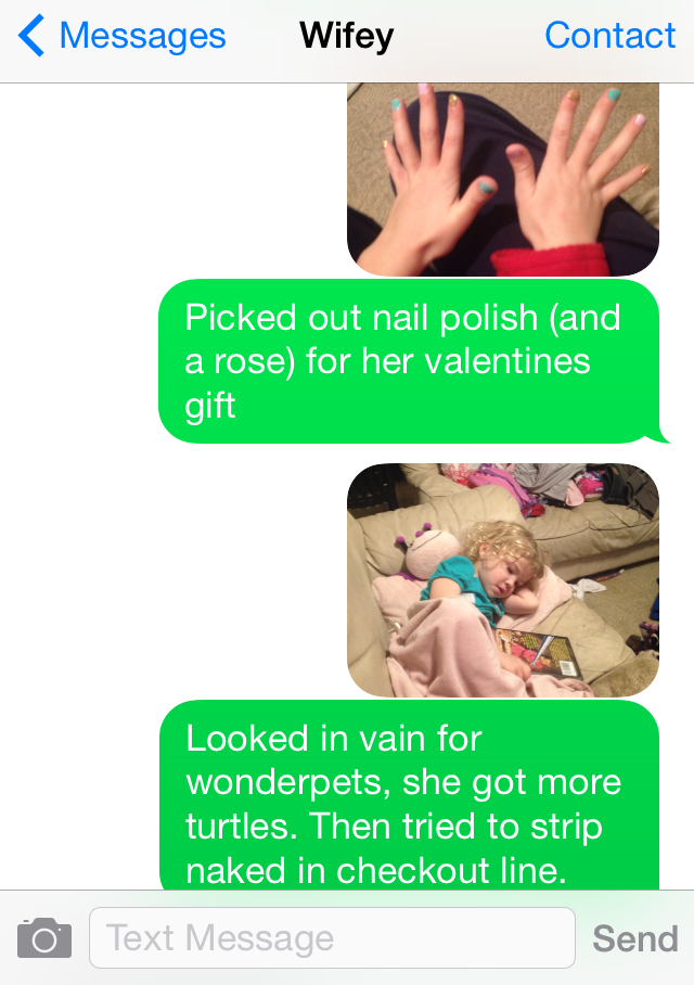 My wife text her naked pics