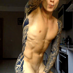 Sexy naked tattooed men gifs