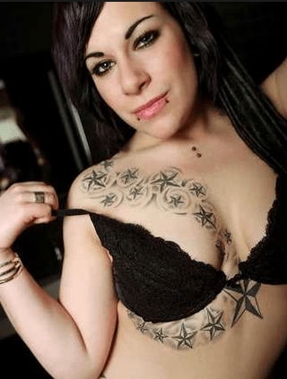 Thunder reccomend Star breast tattoos