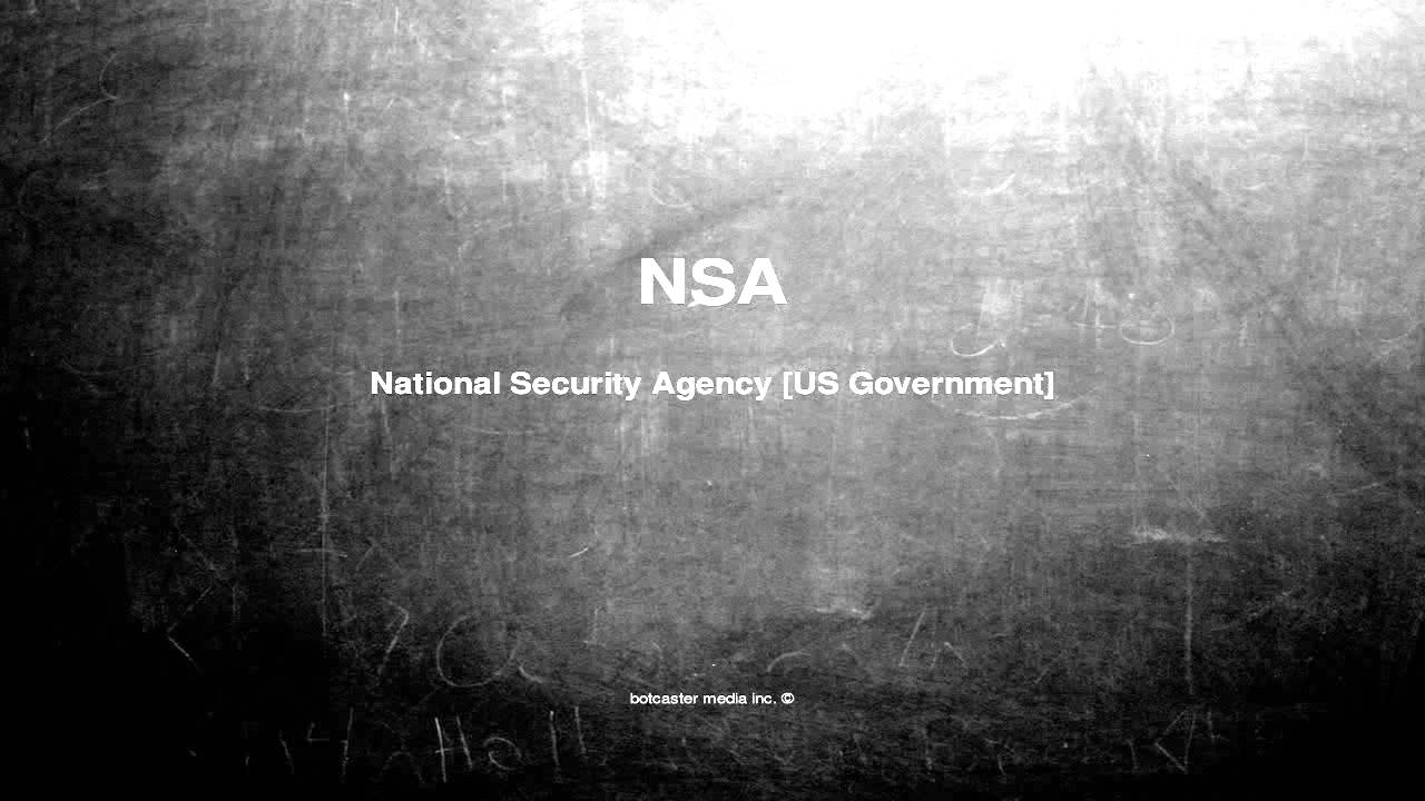 best of Nsa mean is What