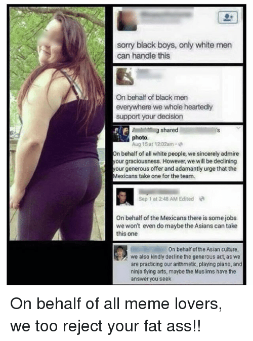 Professor reccomend White women with fat ass